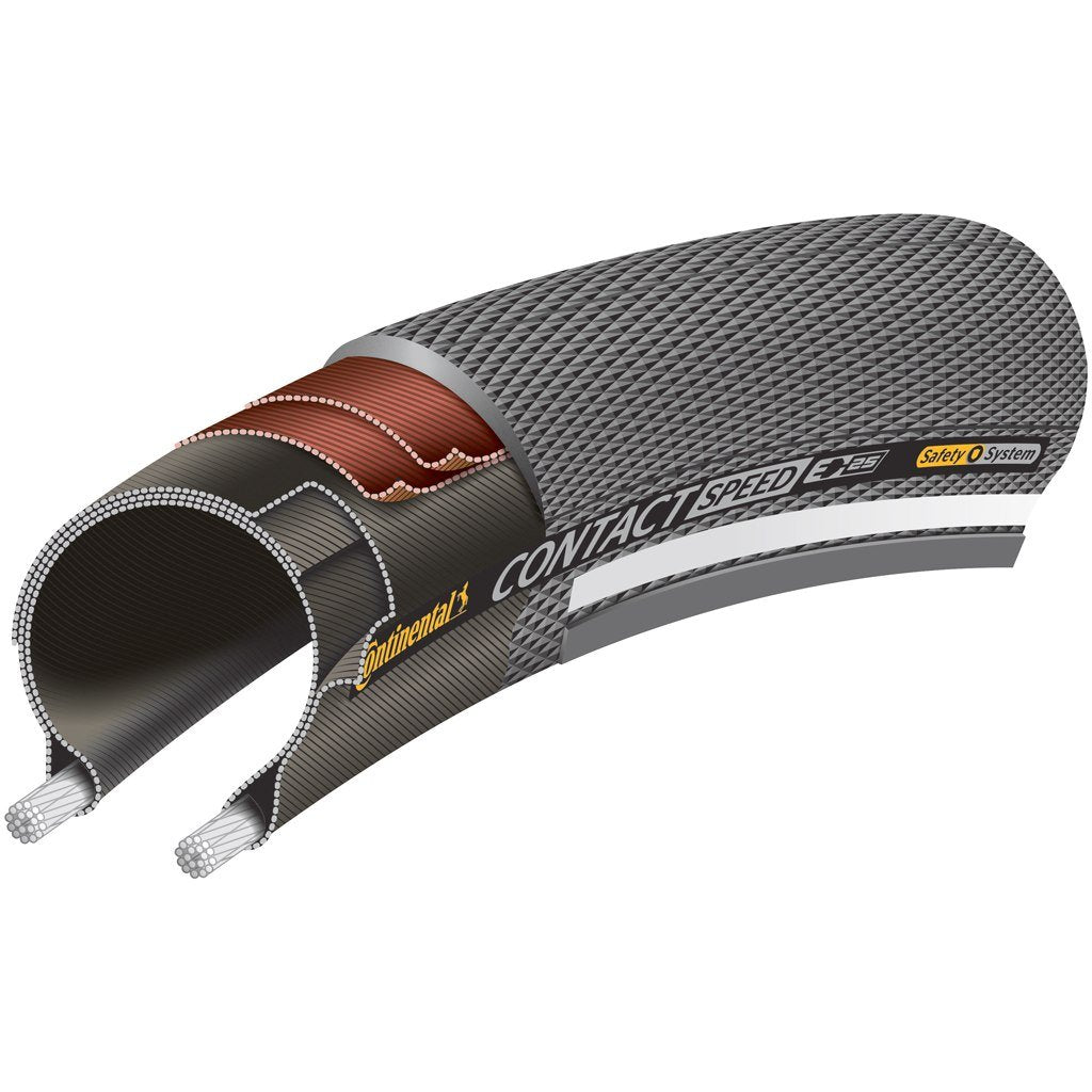 Continental Contact Speed 700c Wire Road Tire - Black Black 28c 