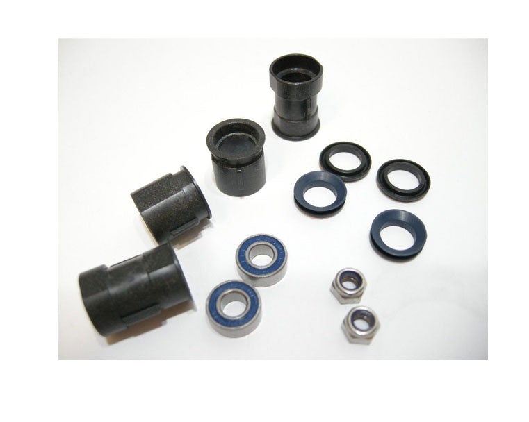 Crank Brothers Pedal Refresh Kit - Black-Silver Black - Silver Fits Double Shot 2/3 