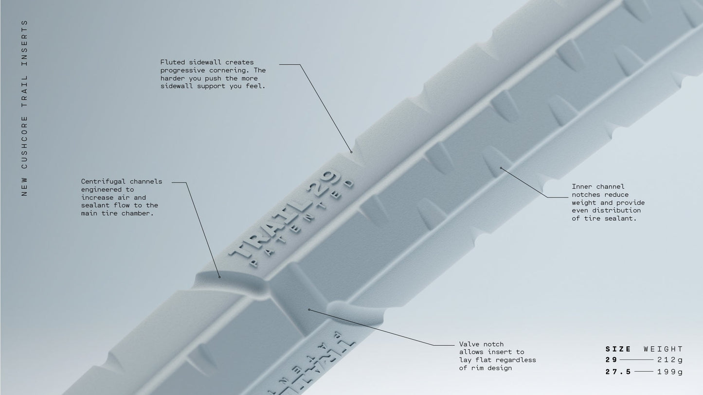 CushCore Trail Tire Inserts - Set - Inc 2 Tubeless Valves
