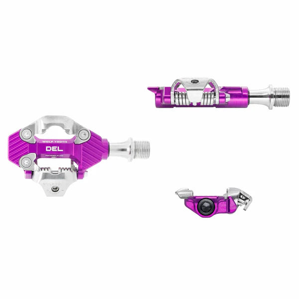 Wolf Tooth Components DEL Gravel Clipless MTB Pedal - Ultraviolet Purple