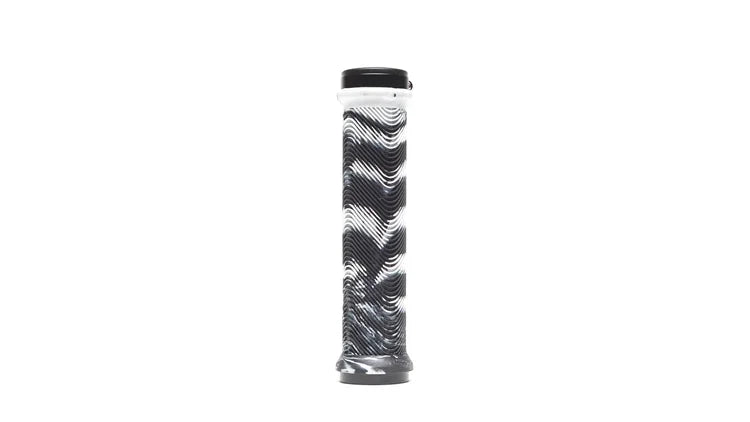The Sensus Swayze Sans Flange MTB Grip - Black-White Swirl