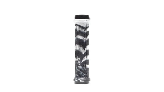 The Sensus Swayze Sans Flange MTB Grip - Black-White Swirl