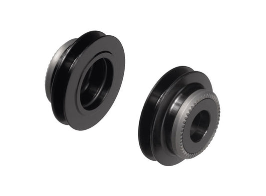 DT Swiss Thru Bolt Conversion End caps 5mm QR to 9mm - Pre-2010 - 6-bolt 240 Front Hubs Black  