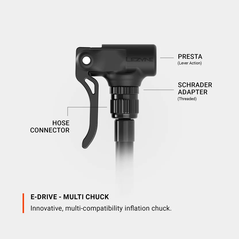 Lezyne E-Drive Pump - Satin Black