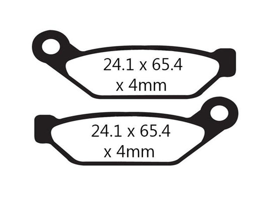 EBC Grimeca Early 4 Piston Disc Brake Pads Green Cross Country/Trekking 