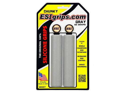 ESI Chunky Silicon MTB Grips - Gray Gray  