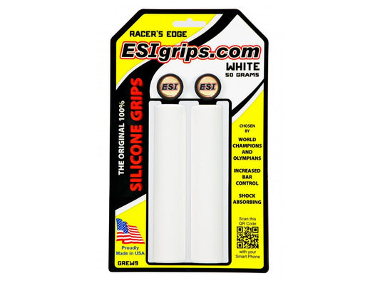ESI Racers Edge Silicon MTB Grips - White White  