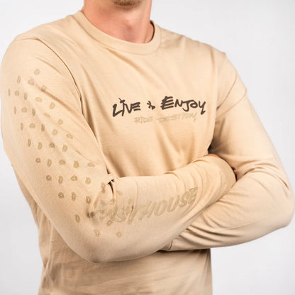 Fasthouse Emil Johansson Live and Enjoy Long Sleeve Tee - Cream