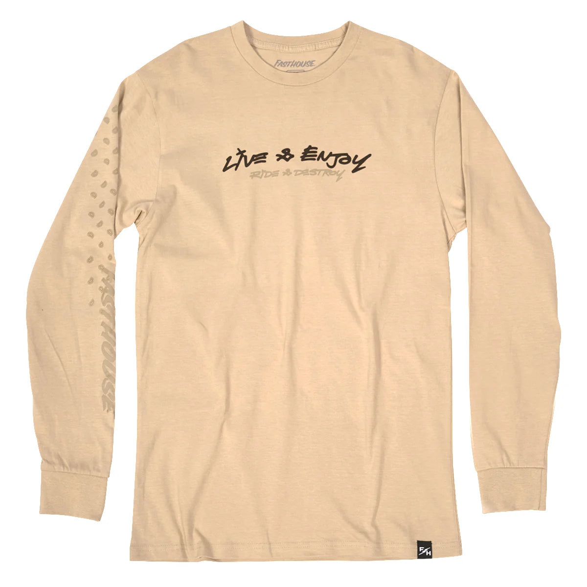 Fasthouse Emil Johansson Live and Enjoy Long Sleeve Tee - Cream