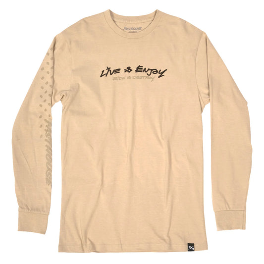 Fasthouse Emil Johansson Live and Enjoy Long Sleeve Tee - Cream