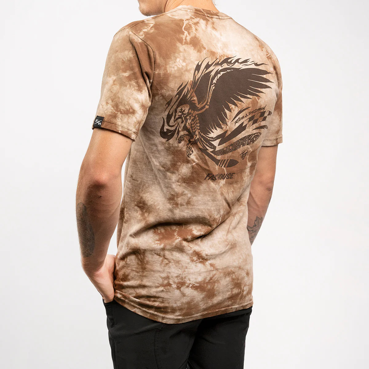 Fasthouse Emil Johansson Live and Enjoy Tee - Tie Dye Brown-White