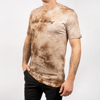Fasthouse Emil Johansson Live and Enjoy Tee - Tie Dye Brown-White