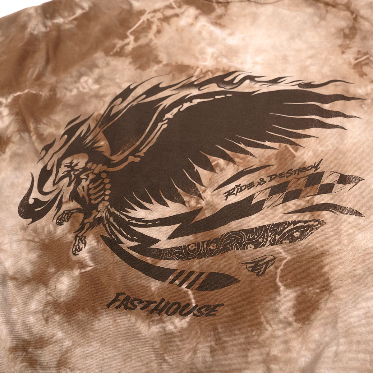 Fasthouse Emil Johansson Live and Enjoy Tee - Tie Dye Brown-White
