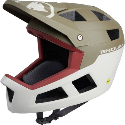 Endura SingleTrack MIPS Full Face Helmet - Tweed Green