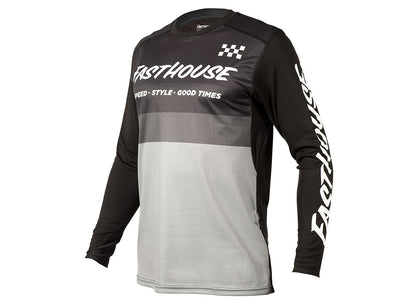 Fasthouse Alloy Kilo Long Sleeve MTB Jersey - Black-Gray Black - Gray Small 