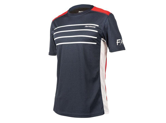 Fasthouse Classic Cartel Short Sleeve MTB Jersey - Heather Navy Heather Navy Small 