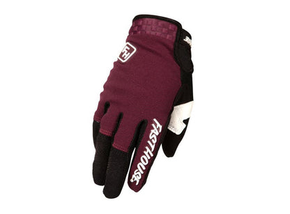 Fasthouse Ridgeline+ MTB Glove - Youth - Maroon-Black Maroon - Black Small 