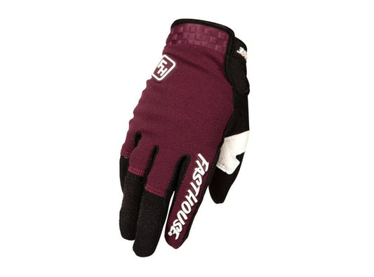 Fasthouse Ridgeline+ MTB Glove - Youth - Maroon-Black Maroon - Black Small 