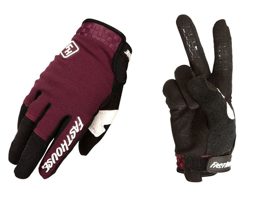 Fasthouse Speed Style Ridgeline+ MTB Glove - Maroon-Black Maroon - Black Small 