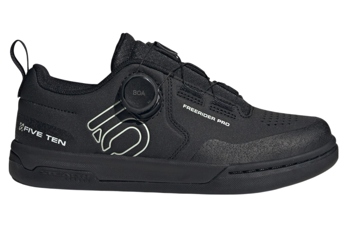 Five Ten Freerider Pro BOA Flat Pedal Shoe - Womens - Core Black-Linen Green-Ftwr White
