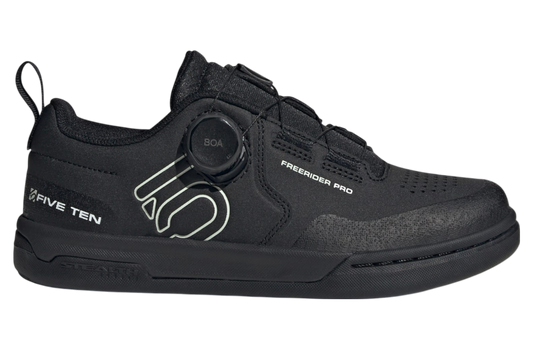 Five Ten Freerider Pro BOA Flat Pedal Shoe - Womens - Core Black-Linen Green-Ftwr White