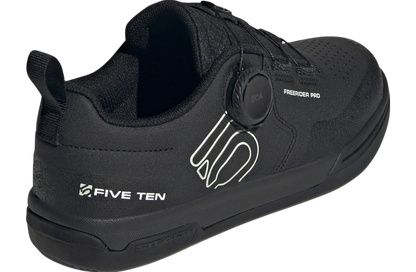 Five Ten Freerider Pro BOA Flat Pedal Shoe - Womens - Core Black-Linen Green-Ftwr White