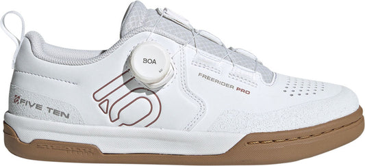 Five Ten Freerider Pro BOA Flat Pedal Shoe - Womens - Ftwr White-Warm Clay-Gray Three