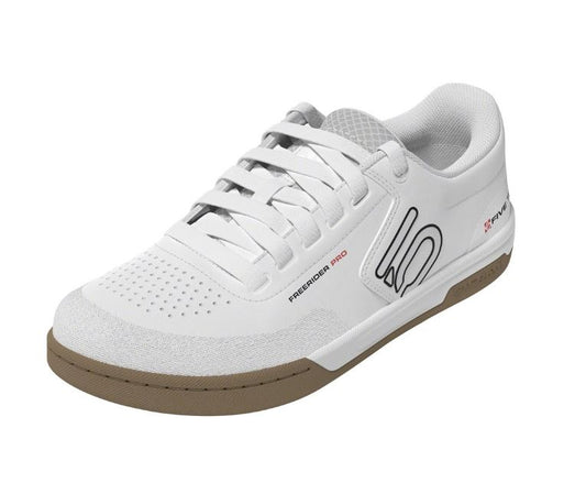 Five Ten Freerider Pro Flat Pedal Shoe - Ftwr White-Core Black-Red
