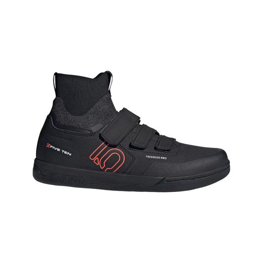 Five Ten Freerider Pro Mid VCS Flat Pedal Shoe - Core Black-Solar Red-Gray Three