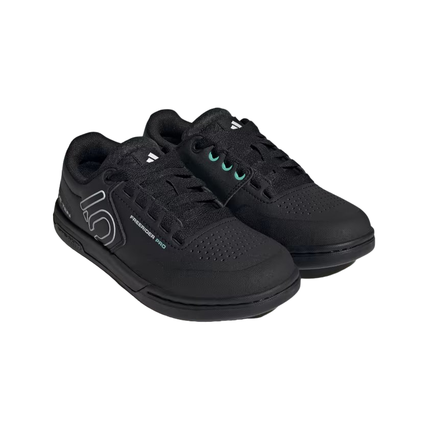Five Ten Freerider Pro Flat Pedal Shoe - Womens - Core Black-Crystal White-Acid Mint