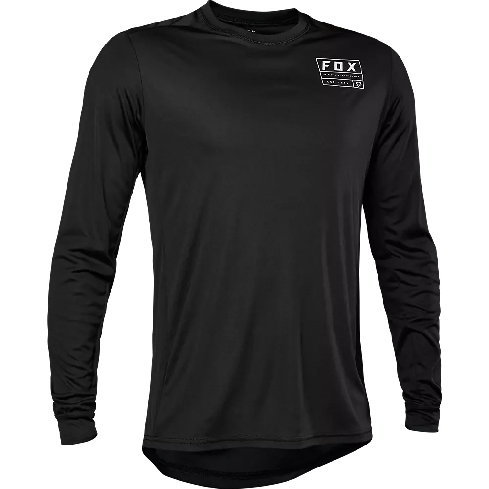 Fox Racing Ranger Long Sleeve MTB Jersey - Swath - Black - 2022 Black Small 