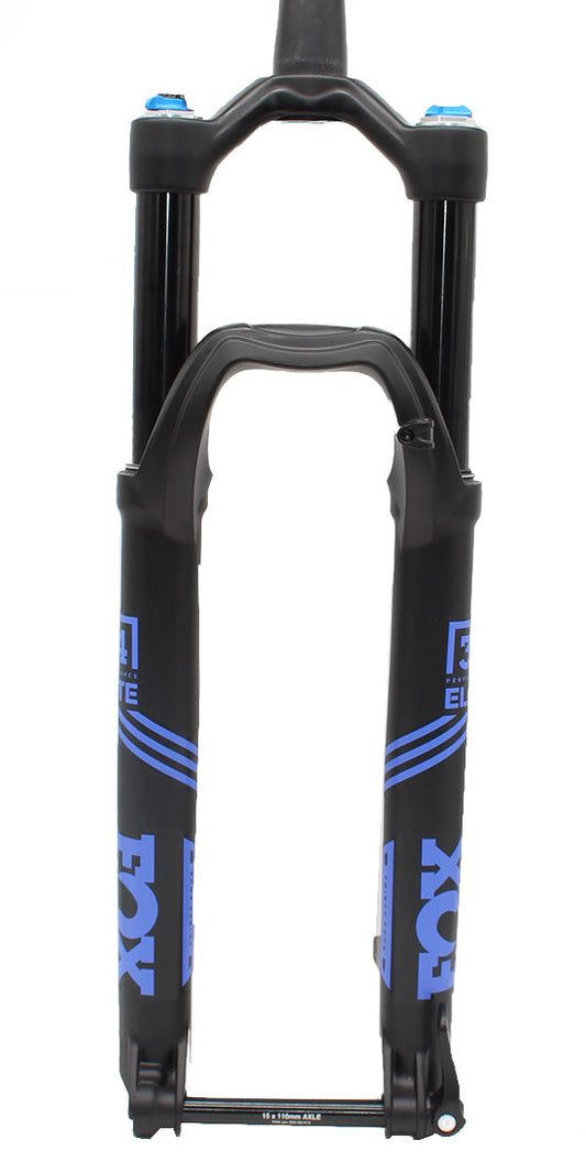 Fox Suspension 34 Float 130 Performance Elite 29" 15QRx110 Boost - Matt Black-Ultraviolet Decals Matt Black - Ultraviolet Decals 1.5" Tapered Anodized Finish - 3-Pos-Adj - FIT4 - 1.5" Tapered - 51mm Rake
