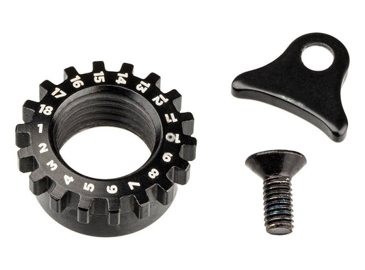 Fox Suspension Replacement Geared Cam Cover Plate & Screw - 15QR - Black Black  