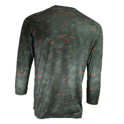 Pearl Izumi Summit 3/4 Sleeve MTB Jersey - Forest-Sunset Orange Disrupt
