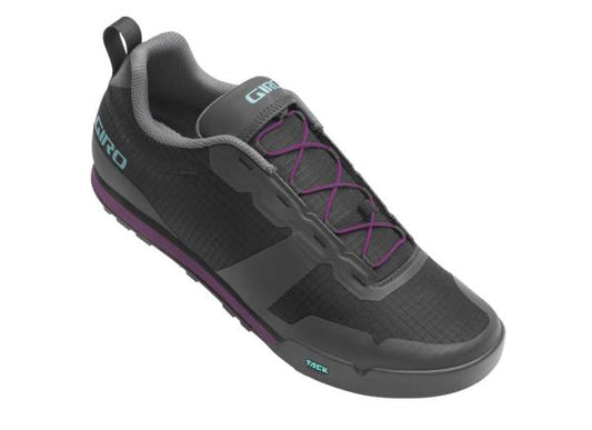 Giro Tracker Fastlace MTB Shoe - Womens - Black-Throwback Purple - 2022 Black - Throwback Purple EU 36 