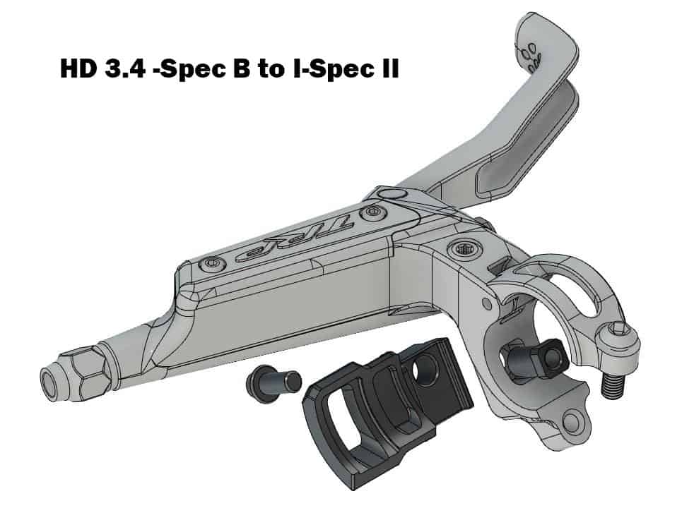 TRP MTB Integrated Shifter Adapter Black HD 3.3 I-Spec B to SRAM MatchMaker - Right Hand 