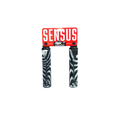 The Sensus Cloudwave Lock-On MTB Grip - EMJ Signature - Black-White Swirl