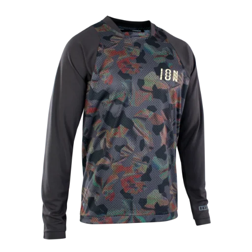 ION Scrub Long Sleeve MTB Jersey - Black - 2022 900 Black Small 