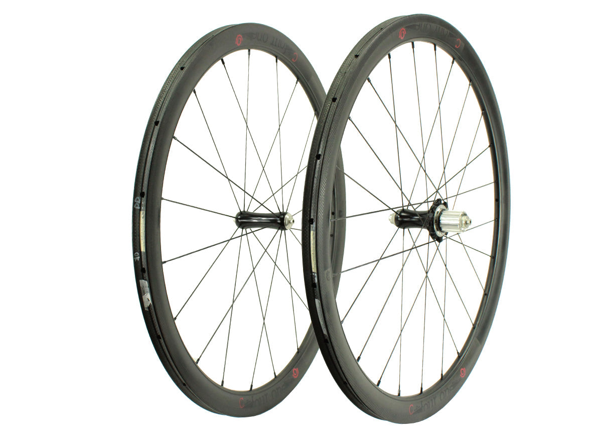 Industry Nine C41 700c Carbon Tubular Road Wheelset Black QR Shimano Freehub - 11 Speed