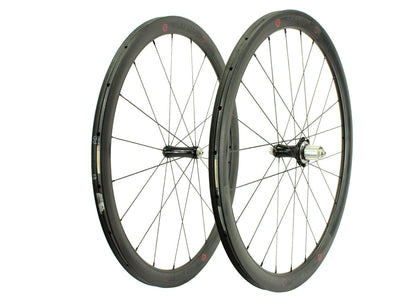 Industry Nine C41 700c Carbon Tubular Road Wheelset Black QR Shimano Freehub - 11 Speed