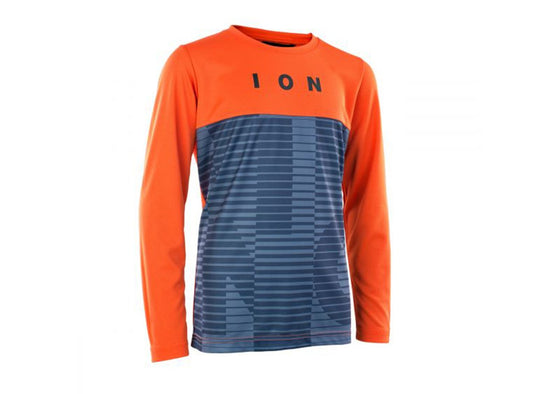ION Scrub AMP Mesh_ine Long Sleeve MTB Jersey - Youth - Smashing Red - 2021 Smashing Red Small 