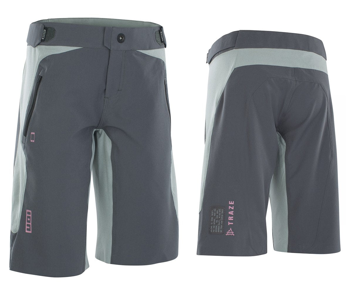 ION Traze Vent MTB Short - Womens - Thunder Gray - 2021 Thunder Gray X-Small 