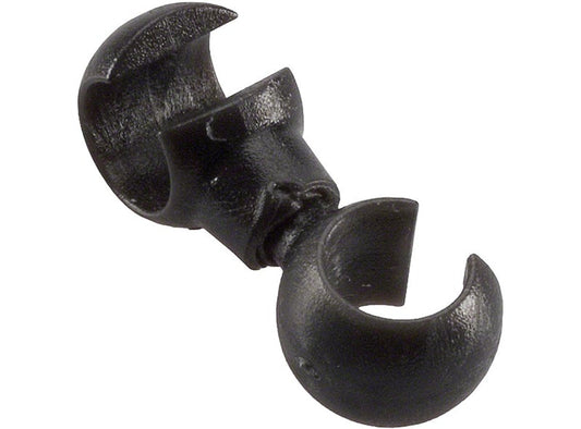 Jagwire Rotating S-Hook Housing Guides - Black Black 4 Pack 