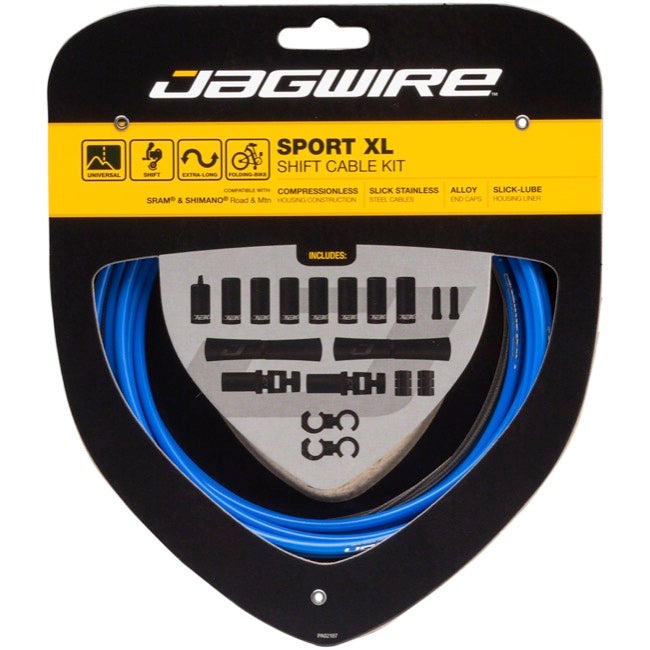 Jagwire Sport XL Shift Cable Kit - SRAM Shimano - Blue Blue  