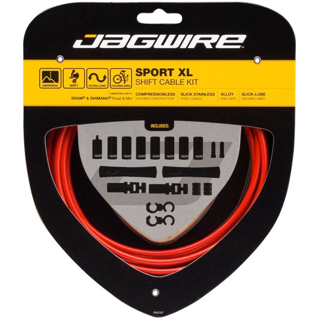 Jagwire Sport XL Shift Cable Kit - SRAM Shimano - Red Red  