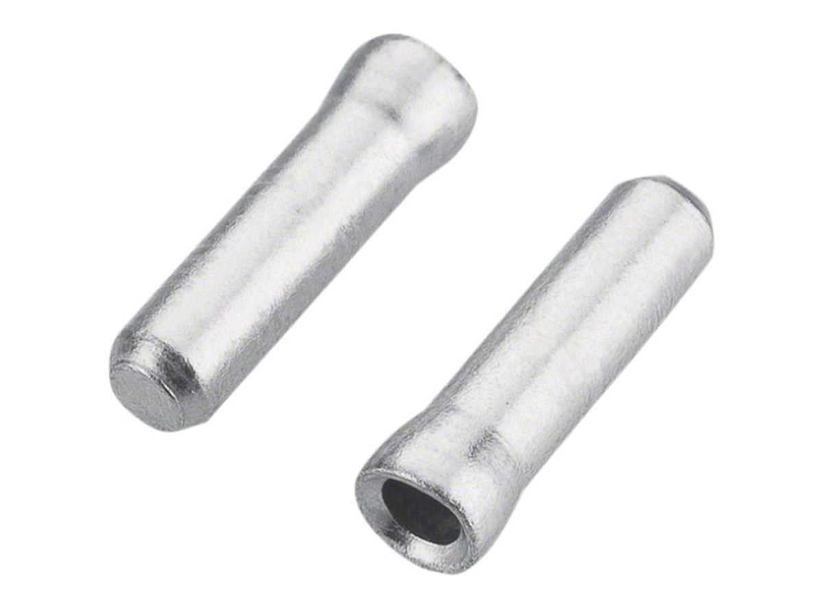 Jagwire 1.2mm Cable End Crimps - Silver Silver 10 Pieces 