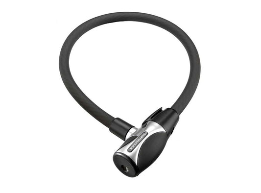 Kryptonite KryptoFlex 1565 Cable Lock - Key - Gray-Black Gray - Black 2.2' x 12mm 