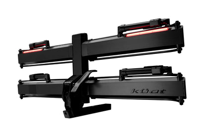 Kuat Piston Pro X LED Dual Ratchet Platform Rack with Kashima - 2 Bike - 1.25" - Galaxy Gray Galaxy Gray  