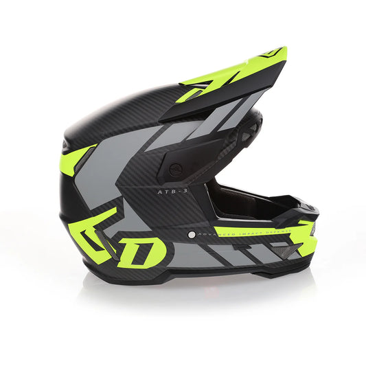 6D Helmets ATB-3 LS Full Face Helmet - Matte Neon Yellow
