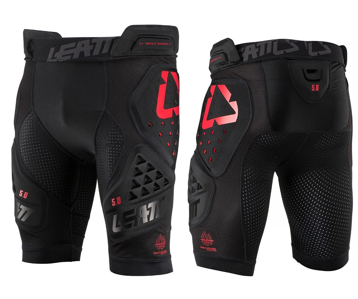 Leatt 3DF 5.0 Impact Short - Black-Red Black - Red Small 